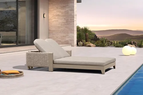 Miniatura 11 de PURPLE LEAF Sillones de día al aire libre con cojín para tomar el sol, tumbonas reclinables para bronceado, juego de 2, aluminio, para patio