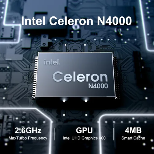 Miniatura 3 de Itel Celeron N4000 - Computadora portátil de 14 pulgadas (doble núcleo), gráficos UHD 600, 4 GB de RAM 256 GB SSD, pantalla HD de 14 pulgadas, ultra
