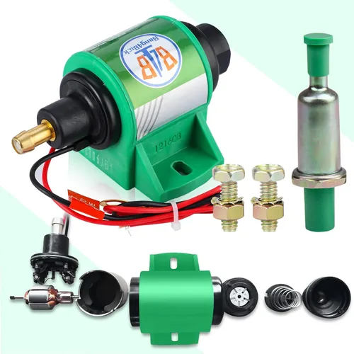 Miniatura 6 de B4B BANG 4 BUCK Bomba de combustible eléctrica universal 12D de 12 voltios, entrada y salida de 5/16 pulgadas en línea, 12 voltios, 1-2A, 35 GPH 4-7