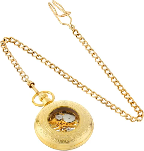 Miniatura 2 de Charles-Hubert, reloj de bolsillo mecánico chapado en oro Paris, Oro, Mecánico