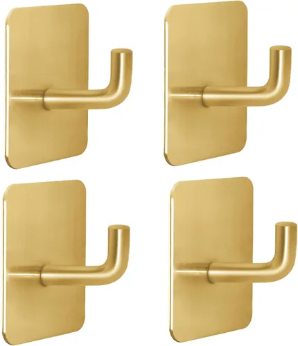 Miniatura 8 de Ganchos adhesivos para baños, 4 ganchos para toallas para colgar sombrero, bata, abrigo, ganchos para cocina, ganchos adhesivos fuertes sin daños