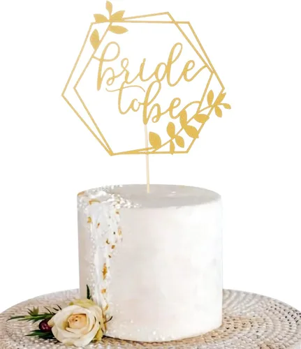 Miniatura 9 de Decoración para pastel de novia - Suministros de decoración de pasteles de boda dorados, regalos de decoración de pasteles de despedida de soltera