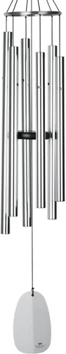 Miniatura 20 de Woodstock Chimes Signature Collection, Campanas del Paraíso, Plata Antigua 32", Campanillas de Viento de Diseños Decorativos para Exteriores, Patio