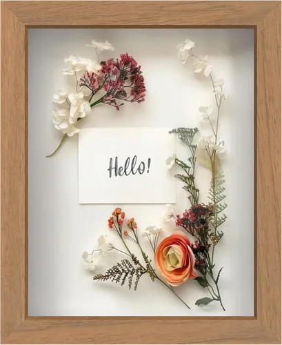 Miniatura 70 de FrameWorks Marco de Caja de Sombra de Madera Negra de 8" x 8" – Vitrina con Parte Trasera de Fieltro Suave, Caja de Memoria con Vidrio Templado