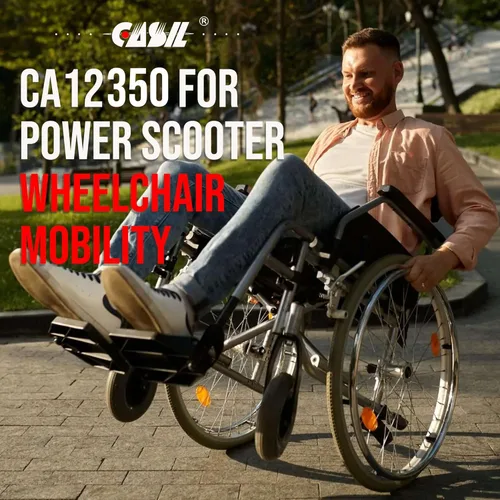 Miniatura 4 de Casil Batería SLA de 12 V 35 Ah – Paquete de 2 piezas de repuesto para scooter Pride Mobility SC710 Victory 10 de 4 ruedas – Tamaño del grupo U1