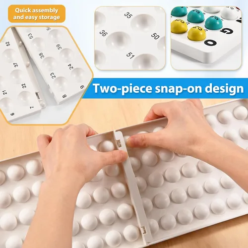 Miniatura 5 de Juego de bingo GADFISH, juegos de bingo para adultos para grupos grandes de niños y adultos mayores, bolas de bingo de 1.98 cm con jaula de acero