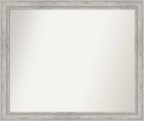 Miniatura 213 de Amanti Art Espejo de baño plateado para sobre fregadero, 23 x 23 pulgadas, espejo cuadrado plateado en ángulo, marco de madera moderno medio, se
