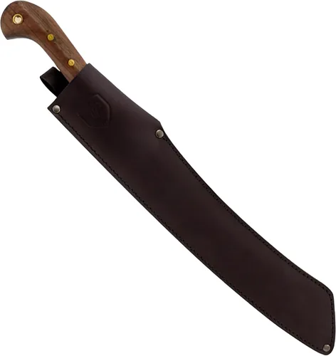 Miniatura 2 de Condor Tool & Knife Mini Duku Heavy Duty Machete with Sheath, Walnut Handle - Hand Crafted Welted Leather Sheath - Camping Machete Knife - 10.5in
