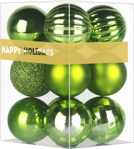 Miniatura 203 de Bolas de Navidad Grandes de 3.2" en Azul Bebé - Adornos para Árbol de Navidad, Bolas Colgantes Inastillables para Cumpleaños, Halloween, Boda