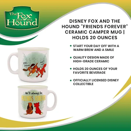 Miniatura 6 de Disney Fox and the Hound Friends Forever - Taza de café de viaje sin BPA para café expreso, cafeína, cacao, esencial para el hogar y la cocina