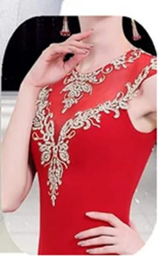 Miniatura 6 de Accesorios de apliques de encaje de diamantes de imitación hechos a mano puros cuentas de costura a mano piedras parches para vestido de novia