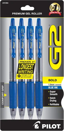 Miniatura 2 de Bolígrafos Pilot G2 prémium, con bola de tinta de gel y retráctiles, Colores Variados Paquete de 4 Variado claro