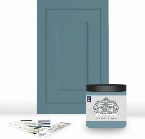 Miniatura 20 de Pintura TODO EN UNO, Abbey (gris cálido), Muestra de 8oz - Pintura duradera para gabinetes y muebles. Imprimación y capa superior incorporadas,