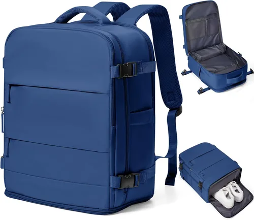 Miniatura 17 de coowoz Mochila grande de viaje para mujeres y hombres, mochila de transporte, mochila para senderismo impermeable, mochila deportiva para Rosa