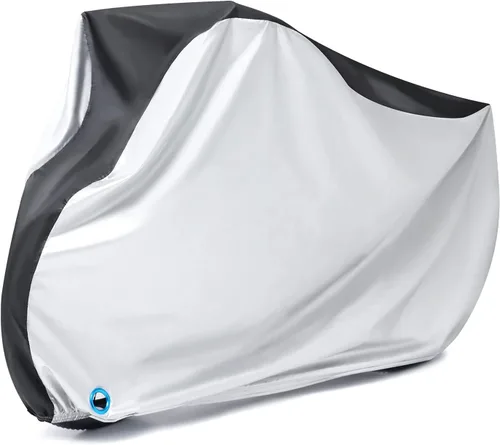 Miniatura 8 de Cubierta para bicicleta, cubierta impermeable para bicicleta al aire libre con agujero de bloqueo para bicicletas de montaña y de carretera
