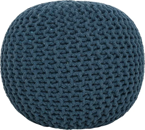 Miniatura 14 de REDEARTH Puf Otomano Redondo - Tejido a Mano con Cable Estilo Boho, Decoración del Hogar, Puf Circular, Reposapiés para Sala de Estar - Guardería