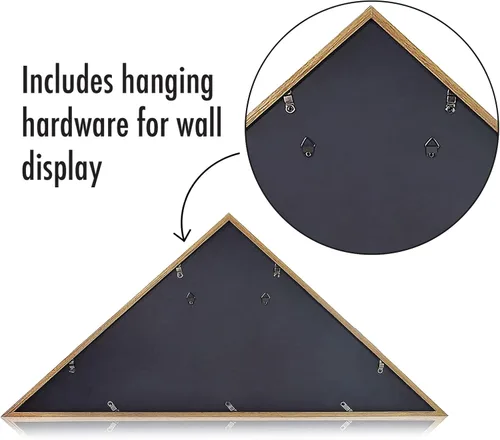 Miniatura 5 de Americanflat Pequeña vitrina plegada de bandera – Se adapta a banderas ceremoniales plegadas de 3 x 5 pies (no para bandera funeraria) – Colección