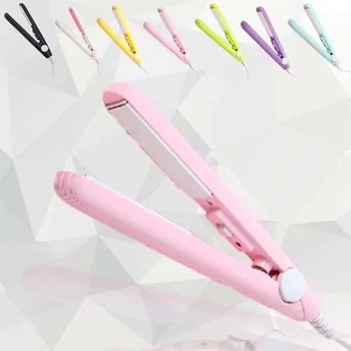 Miniatura 2 de Werdeny - Mini rizador de pelo de cerámica para cabello corto, mini rizador de cerámica 2 en 1 y alisador de pelo, mini rizador de pelo corto de 1/2