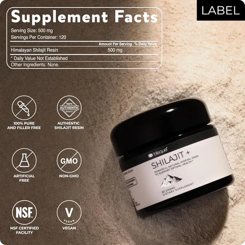 Miniatura 6 de Blisque – Suplemento de resina de shilajit orgánico puro del Himalaya Auténtico y natural Grado A dorado Contiene ácido fúlvico