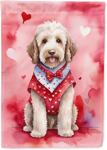 Miniatura 70 de Caroline's Treasures DAC5292CHF - Bandera de Border Collie My Valentine House para porche, grande, con manga para porche, para colgar en la pared