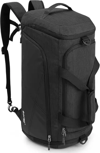 G4Free Mochila de lona de 3 vías de 45L60L, bolsa de gimnasio con bolsillo húmedo y compartimento para zapatos, bolsa de lona para viajes