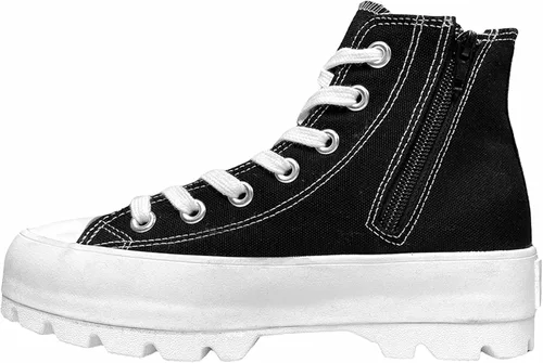 Miniatura 2 de CUSHIONAIRE Women's Vespa high top Canvas Sneaker +Memory Foam and Side Zipper