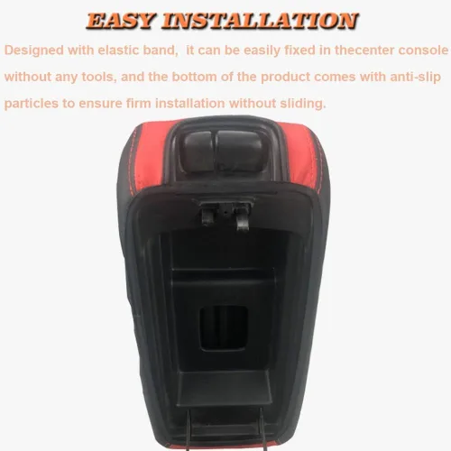 Miniatura 7 de Funda para el reposabrazos de la consola central, de piel, antiarañazos, de protección, accesorios de decoración interior, para Dodge Durango Fibra