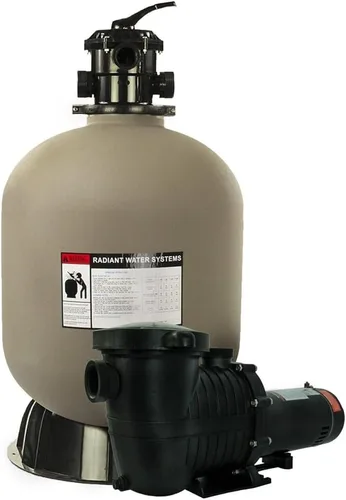 Miniatura 11 de Rx Clear Radiant - Sistema de filtro de arena de piscina de 16 pulgadas para piscinas sobre el suelo, incluye bomba de 3/4 HP, válvula multipuerto