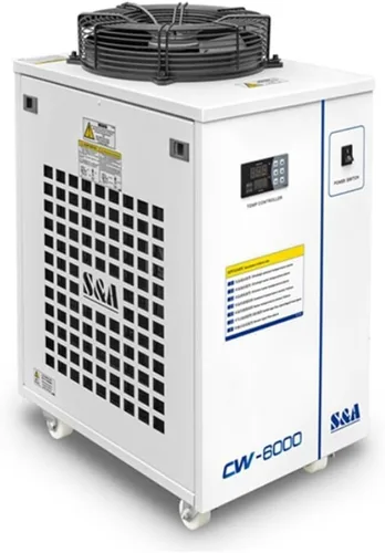 Miniatura 2 de S&A Enfriador de agua industrial genuino CW-6000AN para tubo láser de CO2, husillo CNC, impresora ULTRAVIOLETA