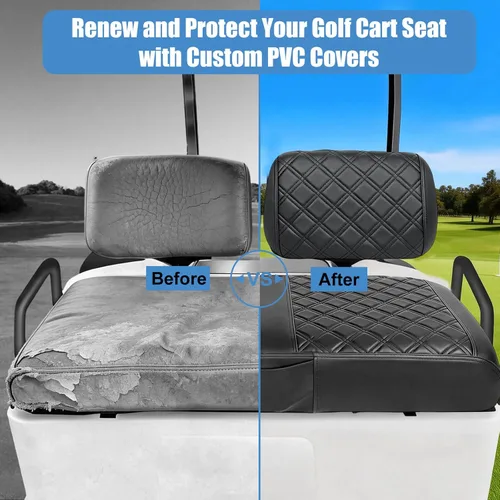Miniatura 4 de Funda de asiento para Club Car DS Pre-2000, funda de asiento delantero para carrito de golf, compatible con Club Car DS 1982-2000, almohadilla