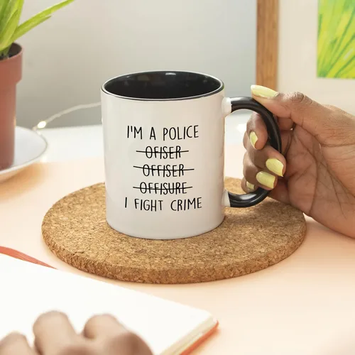 Miniatura 5 de YouNique Designs Tazas de oficial de policía – Regalos para nuevos oficiales de policía para hombres y mujeres, tazas de café portátiles de 11