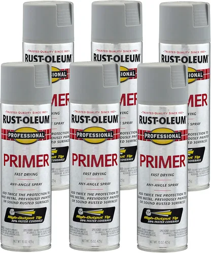 Miniatura 4 de Rust-Oleum profesional - pintura en aerosol para imprimación, 15 onzas, 7582838 plano gris