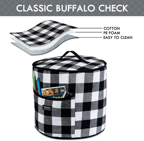 Miniatura 7 de BAGSPRITE Cubierta antipolvo compatible con Instant Pot 6 cuartos de galón, cubierta aislada para olla a presión con bolsillos para accesorios
