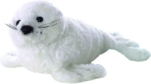 Aurora® - Adorable Mini Flopsie™ peluche de foca arpa - Animal de peluche, facilidad para jugar, compañero eterno - Blanco, 8 pulgadas