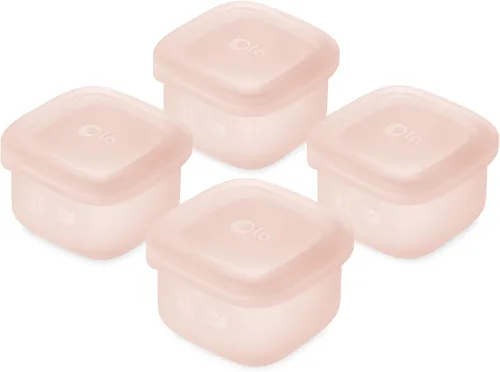 Miniatura 10 de Olababy Contenedores de Almacenamiento de Silicona Clear Sense 4 piezas para Alimentos de Bebé, Snacks, Fórmula, Puré, Salsa y Más Sin Plástico