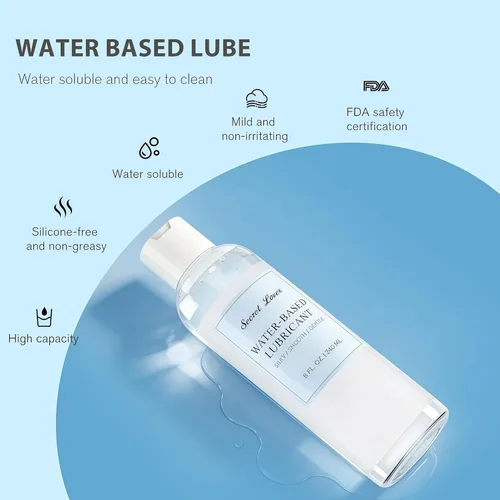 Miniatura 2 de Secret Lover Lubricante personal a base de agua, lubricante ultra sedoso y suave de larga duración para mujeres, hombres y parejas, ingredientes