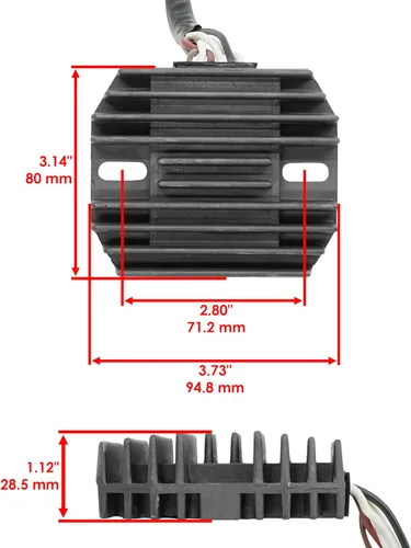 Miniatura 3 de Caltric Rectificador de estator y regulador con junta compatible con Yamaha Big Bear 350 Yfm350 4X4 1990-1994