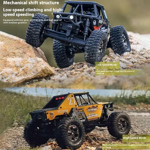 Miniatura 7 de 1/24 RC Crawler Car UDI RC UCX2405PRO 4wd Mini Climb Racing Motor sin escobillas 4 ruedas Dirección 3 velocidades Transmisión RTR Juguete (negro)