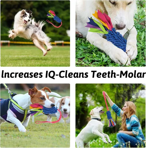 Miniatura 4 de wodoca Juguete de remolcador para perros, juguetes para perros para masticadores agresivos, juguete de cuerda fuerte para chirridos, juguete