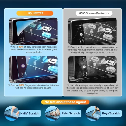 Miniatura 3 de LFOTPP Protector de pantalla Atlas 2026 para V W Atlas 2024 2025 2026 [SE/SE con tecnología/SEL/SEL Premium R-Line] Protector de pantalla de vidrio