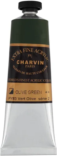 Miniatura 18 de Charvin Pintura acrílica profesional extrafina – verde absenta, tubo de 2.1 fl oz, pigmentos de triple fresado, resistente a la luz, pinturas