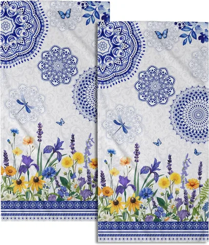 Miniatura 28 de Giwawa Toallas de Mano Verdes Bosque Nebuloso Set de 2 Montaña Bosque Suave Toallas de Huésped Toallas de Cara Baño Decoraciones Finas Toallas