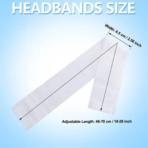 Miniatura 3 de WILLBOND 90 diademas faciales desechables para spa, no tejidas, banda elástica antideslizante para el cabello con suave y conveniente para mujeres