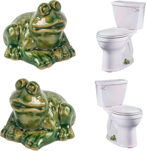 Miniatura 12 de WANSHUNLMI Tapones de pernos de inodoro de hongo rojo, tapas de pernos de inodoro altos de hongo de cerámica, bonita decoración de baño, fácil Rojo