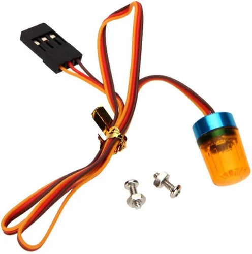LED Strobing Luz intermitente giratoria 0.354x0.591 in Lámpara para RC Modelo Policía Bomberos Ambulancia Coche Camión Iluminación (amarillo)