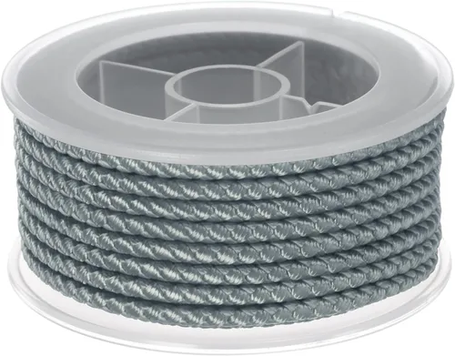 Miniatura 57 de HARFINGTON Cordón de hilo de nailon para cuentas de 0.063 in, cuerda de nailon trenzado extrafuerte para manualidades, pulseras, joyería, Negro