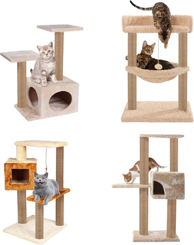 Miniatura 5 de 4 piezas de repuesto de poste rascador para gatos M8, 15.7 x 3.1 pulgadas, poste de repuesto para árbol de gatos de yute natural para gatos