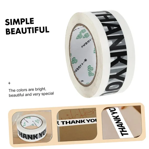 Miniatura 3 de STOBOK 1 rollo de cinta adhesiva de sellado decorativa de agradecimiento para envolver adhesivo fuerte multiusos para decoración del hogar
