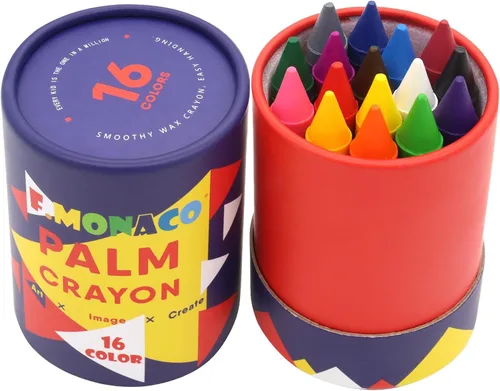 Lebze Crayones Jumbo para niños pequeños, 16 colores no tóxicos, crayones grandes fáciles de sostener para niños, seguros para bebés y niños Flor