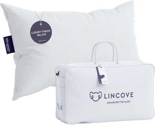 Miniatura 7 de Lincove Euro - Almohada cuadrada de 24 x 24 pulgadas, fabricada en Canadá, funda 100% algodón, relleno alternativo al plumón, apto para veganos